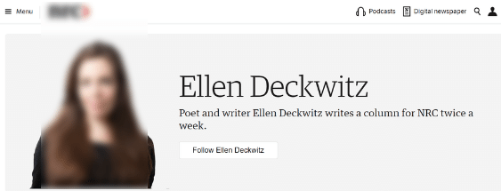 Ellen deckwitz NRC bon exemple de fonctionnalité de page d'auteur