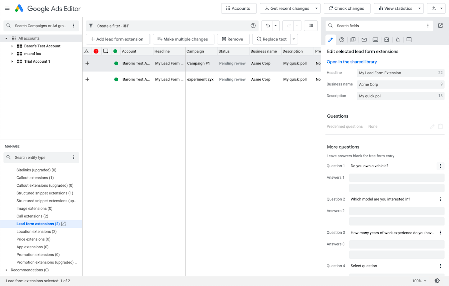 Google Ads Editor Rolls Out New Features: Lead Form Extensions, Hotel Ads & More