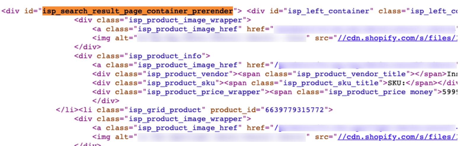 This content is loaded into the “isp_search_result_page_container_prerender” section.