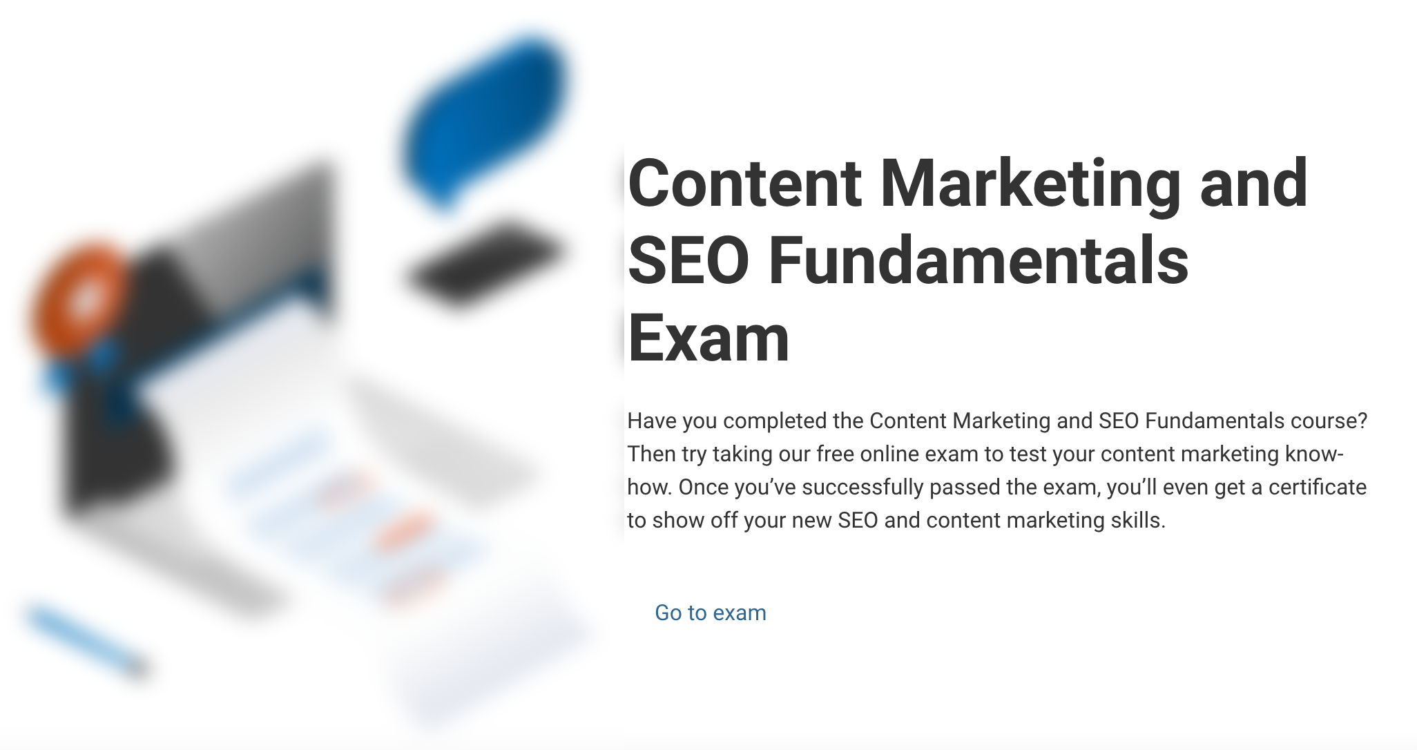 Semrush course in content marketing and SEO fundamentals.