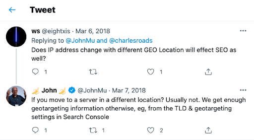 Does IP address change with geolocation tweet