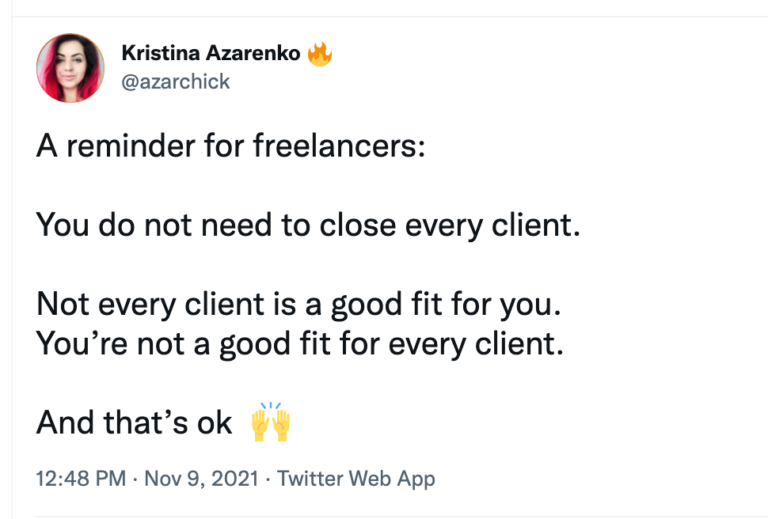 A reminder to SEO freelancers.