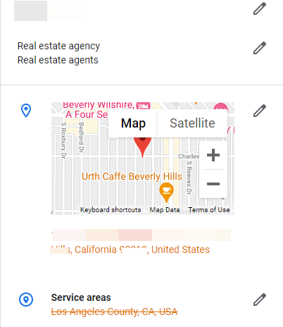 A Google Maps screenshot showing an old address displayed goes back to the time of reset.