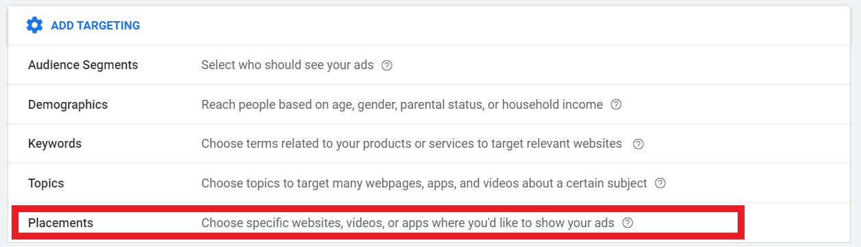Orientación por ubicación en Google Ads