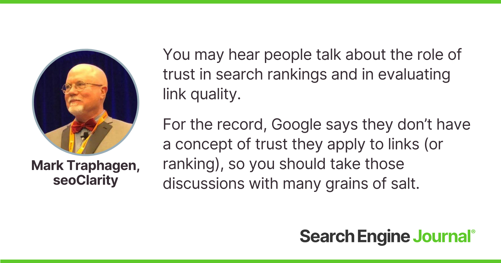 Mark Traphagen on the concept of trust in search engine ranking.