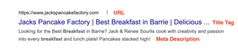 Google search for breakfast