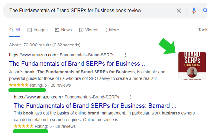 Review Featured Snippet sample