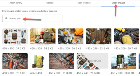 Google Ads Image Extension Stock
