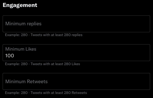 Example: find the most liked tweets