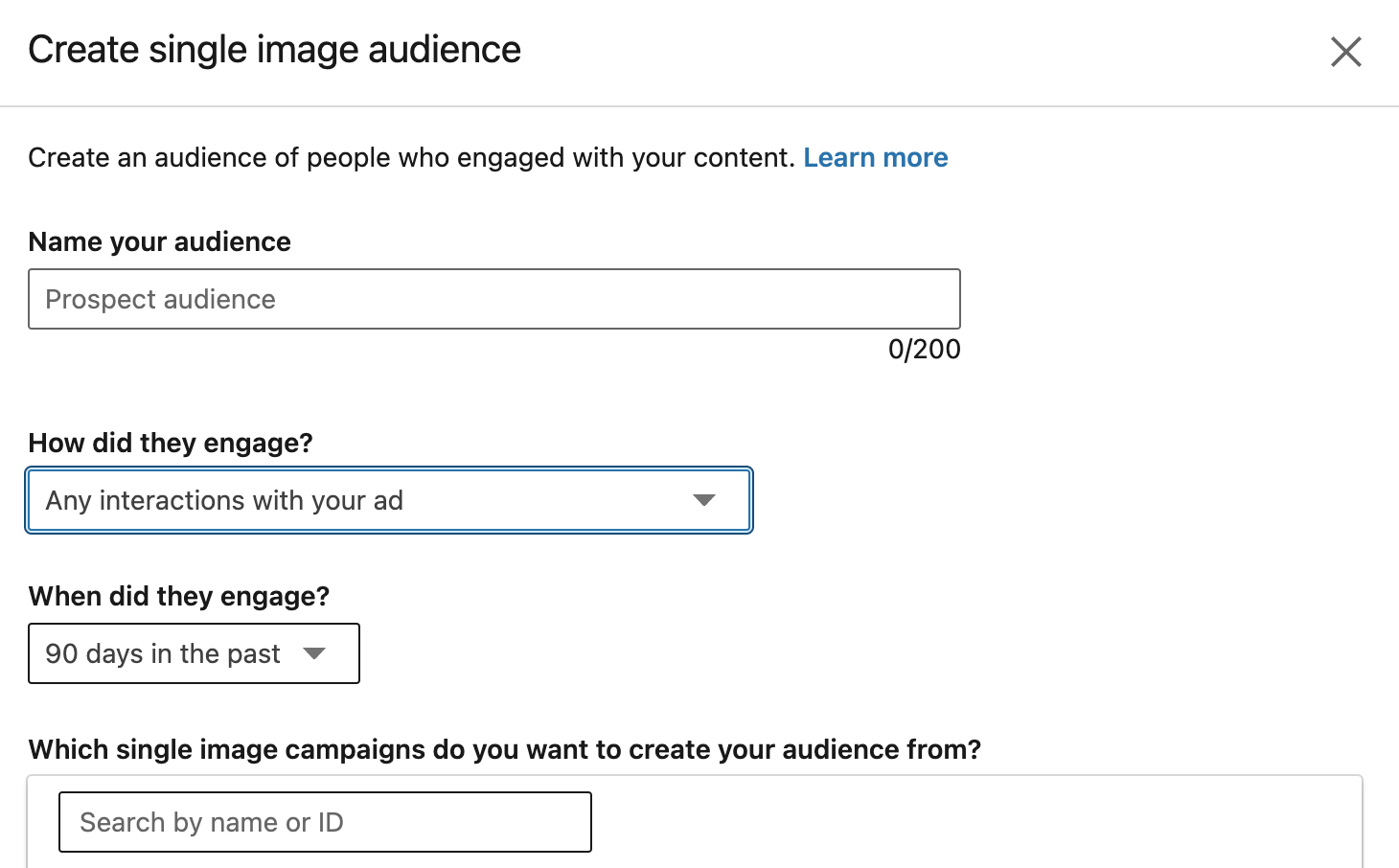 audience targeting via LinkedIn