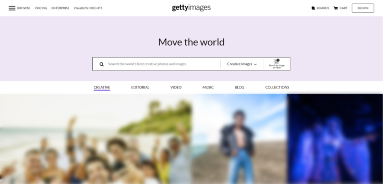 Getty Images - visual content