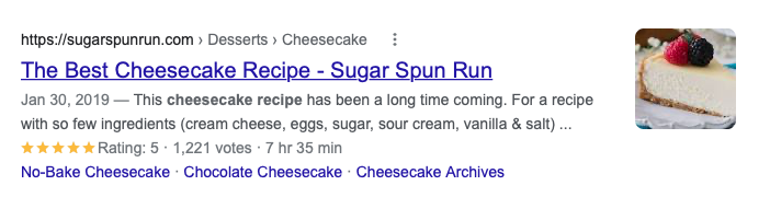 Rich Snippets Example