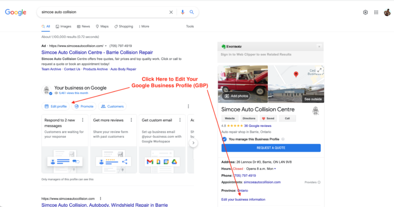Edit your Google Business Profile