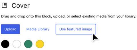 Screenshot of Featured Image Modal