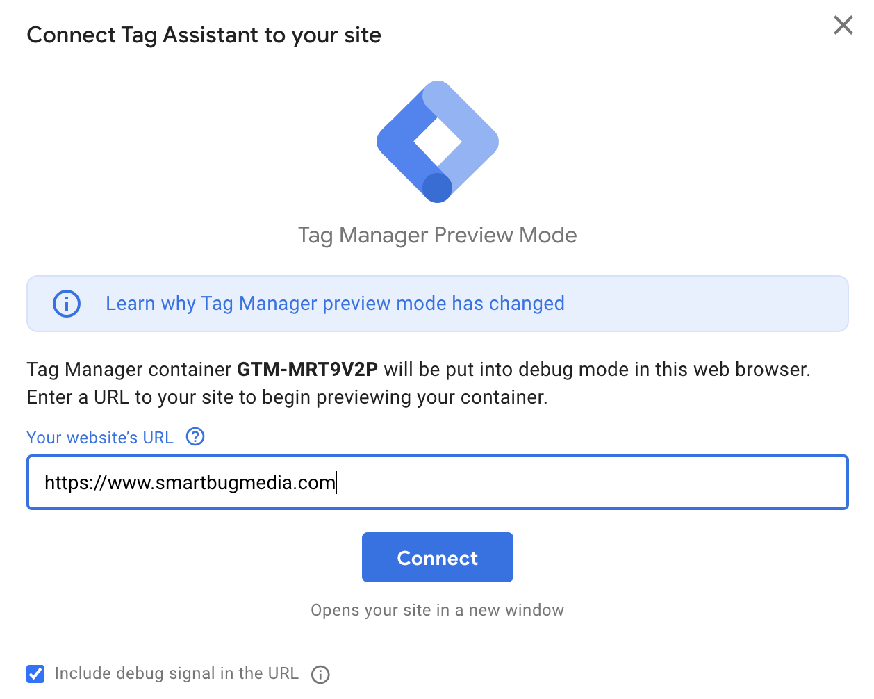 إرسال معاينة Google Tag Manager