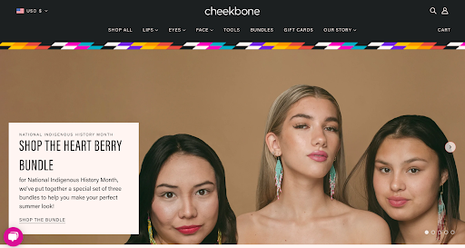 Cheekbone Beauty shopify store