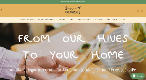 Happy Organics متجر Shopify