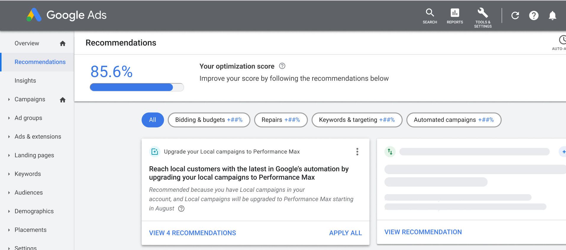 Google Ads lança ferramenta para atualizar para Performance Max