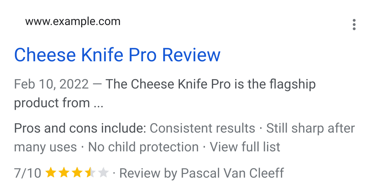 Google Updates Search Snippets For Product Review Pages