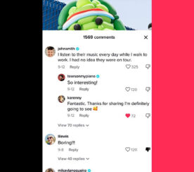 TikTok Adds Downvote Button For Comments