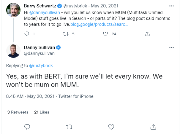 Is Google MUM a search ranking factor?