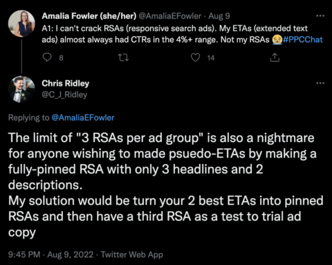 بحث توییتر RSA
