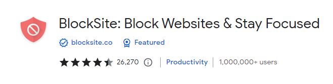 blocksite per Chrome