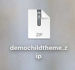 ZIP-файл дочерней темы