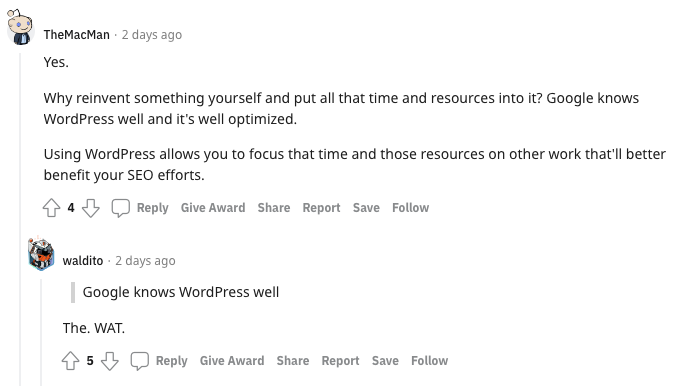 John Mueller de Google: WordPress no es inherentemente mejor para SEO