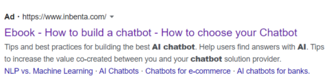 comment construire un chatbot résultat de recherche google