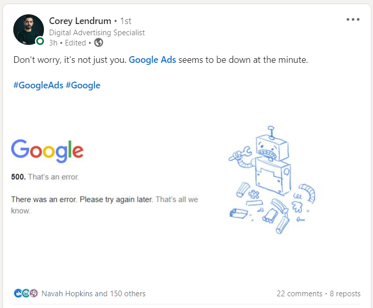 Los anunciantes reaccionan a la caída de Google Ads.