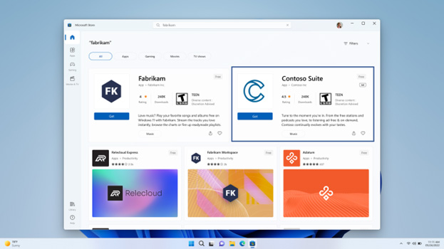 تطلق Microsoft شكل إعلان جديدًا في متجر Microsoft لأجهزة سطح المكتب.