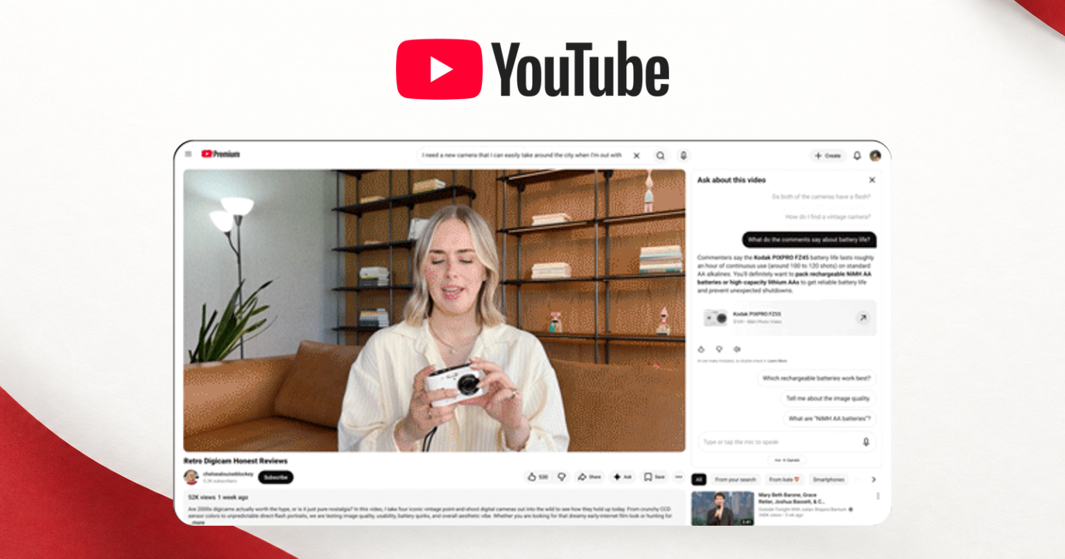 YouTube Turns Ask YouTube AI Into A Product Discovery Surface YouTube Turns Ask YouTube AI Into A Product Discovery Surface