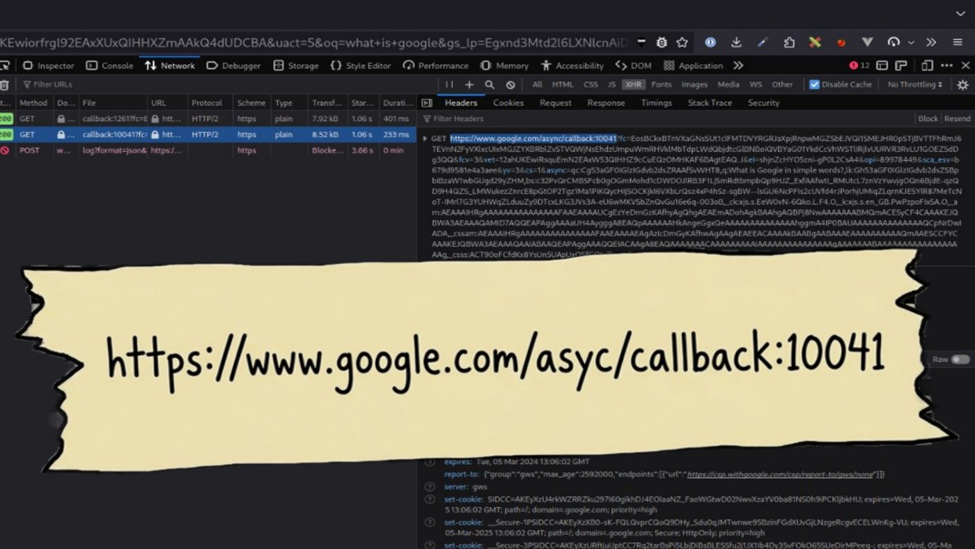 Google async callback URL and its request parameters