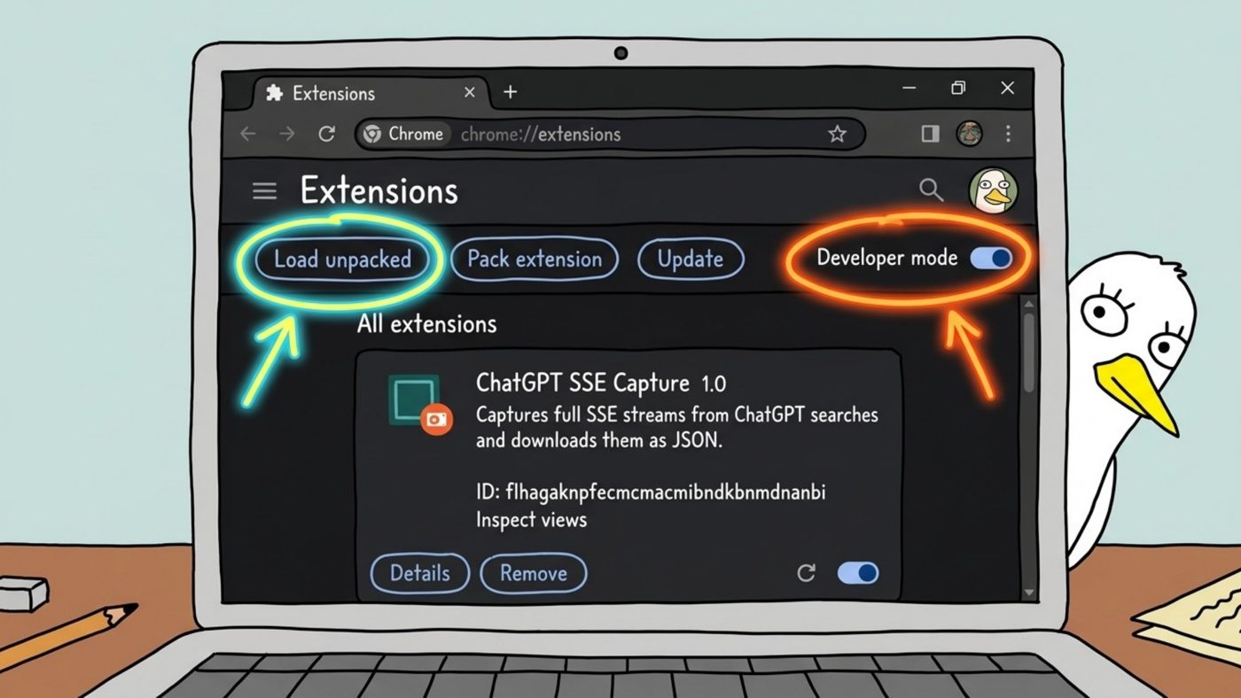 Loading an unpacked Chrome extension in Developer mode