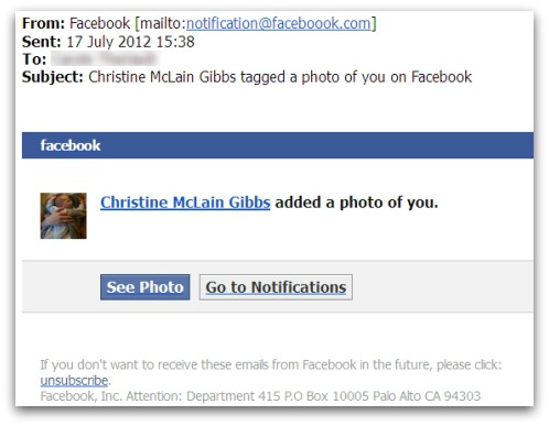 Warning: Malware Feigns as Facebook Photo Tag Notification
